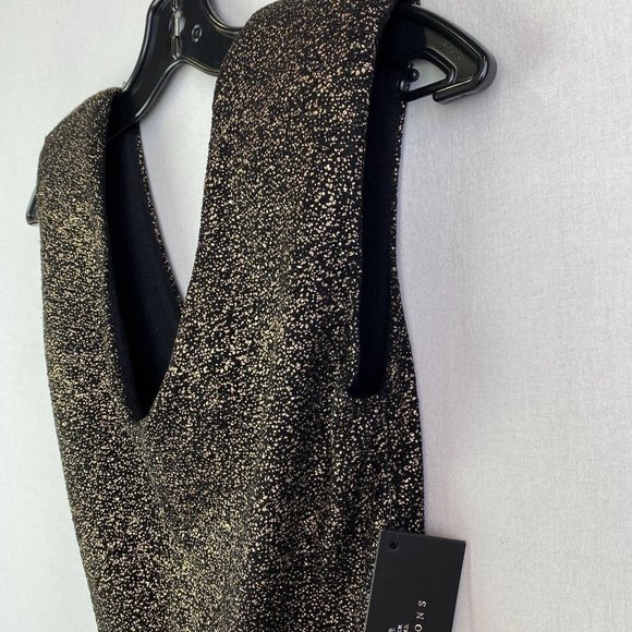 HKR COLLECTIONS Terrazzo Gold Glitter Dress NWT - Picture 6 of 9